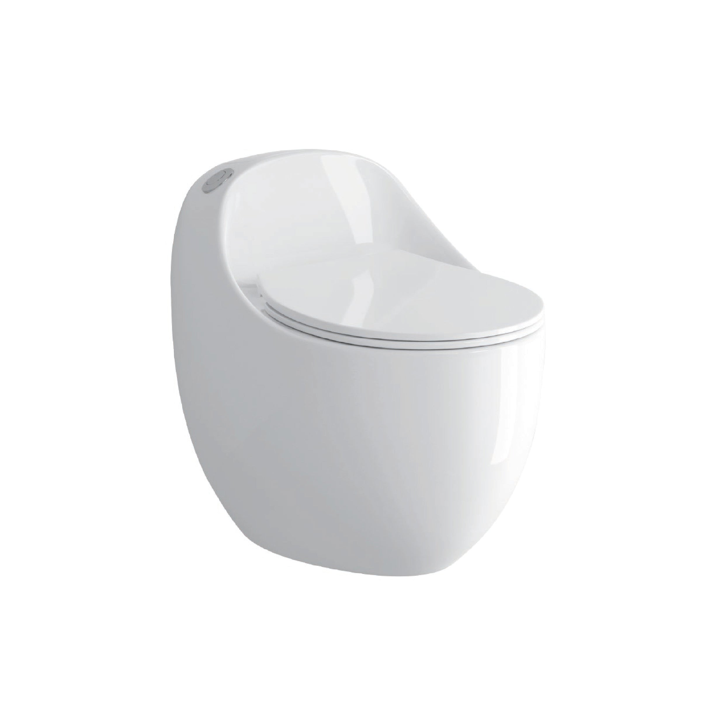 Inodoro One Piece Afrodita + Tapa Asiento Y Acces. Ovalado Blanco (645X450X615) - Fratelli Premium